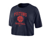 Ladies Detroit Pistons Nike Dri-Fit Crop T-Shirt