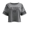 Ladies Detroit Pistons New Era 313 Crop T-Shirt