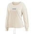 Ladies Wear by Erin Andrews Pistons Long Sleeve Draw String Crop T-Shirt in Cream - Front View