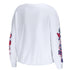 Pistons Ladies WEAR by Erin Andrews Celebration Long Sleeve T-Shirt in White - Back View