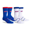 Detroit Pistons 2 Pack Blue/White Socks