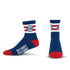 For Bare Feet Pistons 313 5 Stripe Socks in Blue - Front View