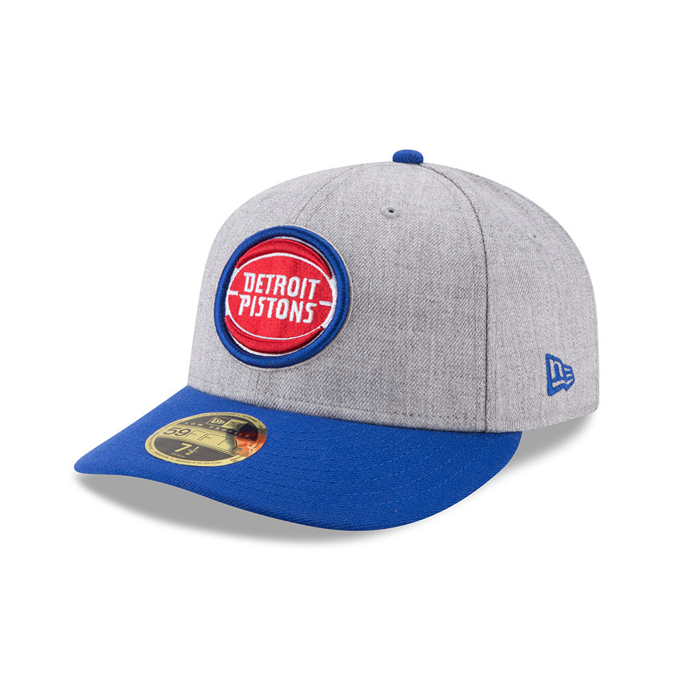 Men's New Era Blue Detroit Pistons Side Split 59FIFTY Fitted Hat