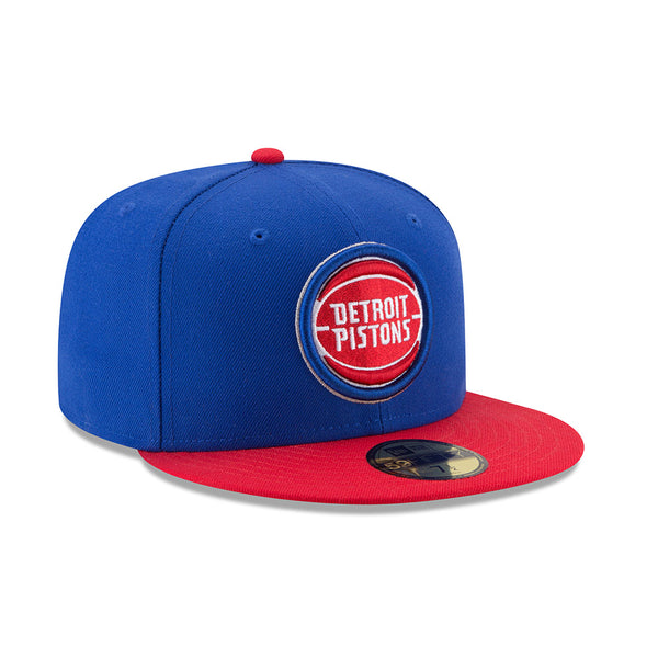 New Era Detroit Pistons Fitted 59FIFTY Hat in Blue and Red - Right View