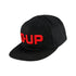 Detroit Pistons D-UP Snapback Hat in Black - Left View