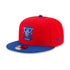 New Era Detroit Pistons X Compound 9FIFTY Snapback Hat in Red and Blue - Left View
