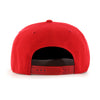 Pistons '47 Brand Remix Captain Snapback Hat in Red - Back View