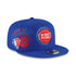 Pistons New Era Back Half Snapback Hat in Blue - Right View