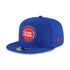 Pistons New Era Back Half Snapback Hat in Blue - Left View