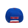 Pistons Double Front Snapback Hat in Blue - Back View