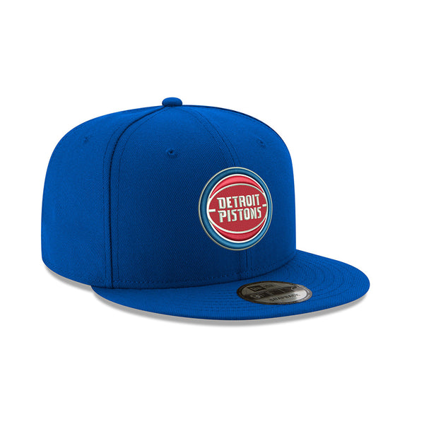 Pistons New Era Team Logo Snapback Hat in Blue - Right View