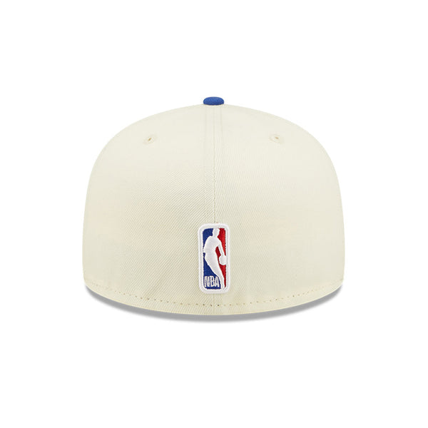 Pistons New Era 2022 Draft 59FIFTY Fitted Hat in White - Back View