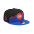 New Era Pistons Tip Off Snapback Hat in Black/Blue - Front Side View