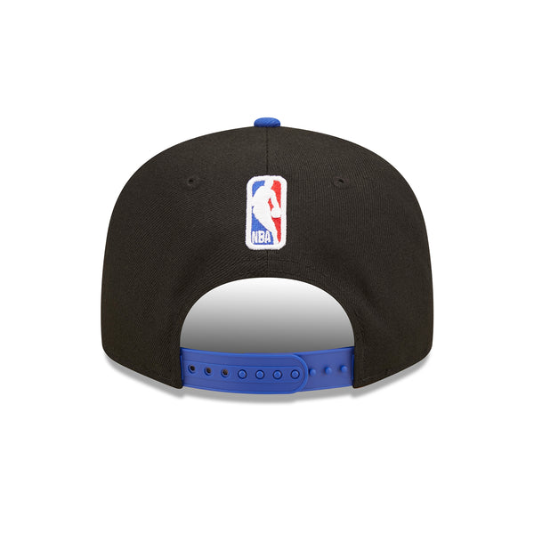 New Era Pistons Tip Off Snapback Hat in Black/Blue - Blue View