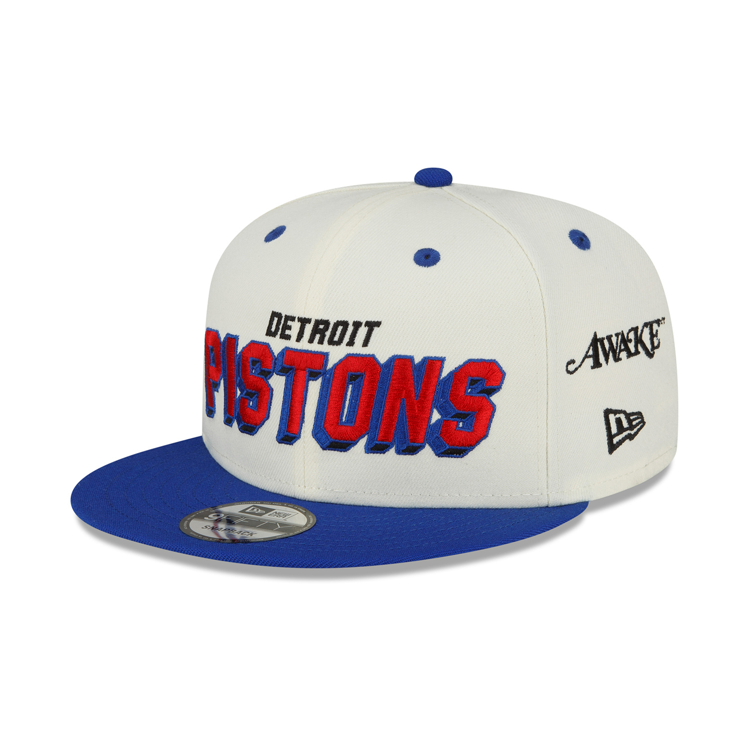 Awake NY x Detroit Pistons 9FIFTY Snapback Hat White by New Era