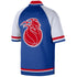 Nike Pistons Remix Short-Sleeve Showtime Jacket in Blue - Back View