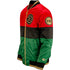 GIII Pistons Black History Month Starter Jacket in Red, Black, and Green - Left View