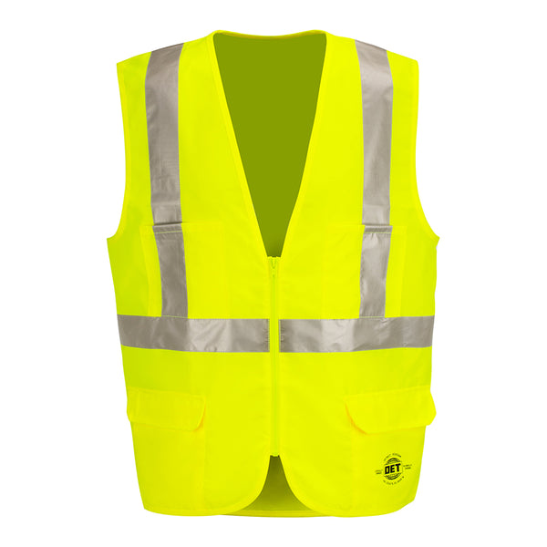 DETail Threads Pistons Garage Safety Jacket in Yellow - Front  View
