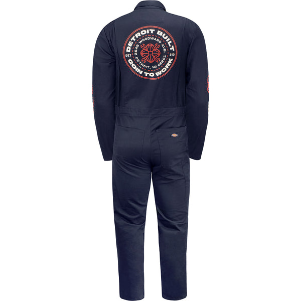 DETail Threads Pistons Garage Power Coveralls in Blue - Back View