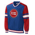 Pistons Yardline Jacket by GIII in Blue and Red - Front View