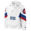 Pistons Enforcer Jacket by GIII in White - Front View