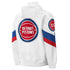 Pistons Enforcer Jacket by GIII in White - Back View