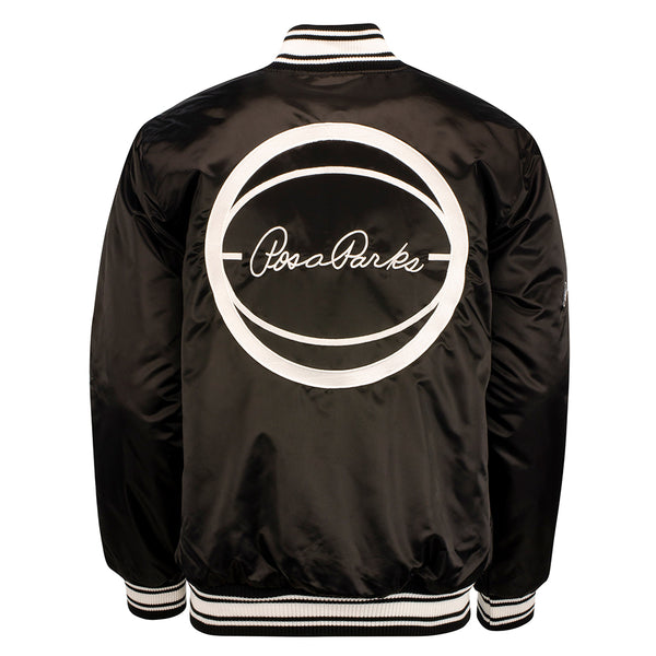 Pistons Rosa Parks Button-down Jacket in Black - Back View
