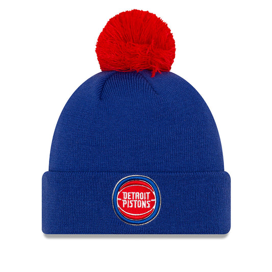 Pistons New Era Team Logo Knit in Blue - Front View