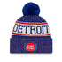 Pistons New Era Detroit Knit in Blue, Red, and White - Front View