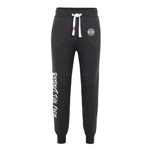 Unisex Sportiqe Detroit Pistons 313 Logo Jogger Pant in Black - Front View