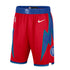Nike Pistons Remix Shorts in Red - Front View