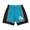 Mitchell & Ness Pistons Swingman Shorts in Blue - Front View