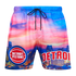 Pistons Pro Standard City Scape Shorts in Multi - Front View