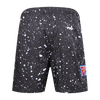 Pistons Pro Standard All Over Splatter Print Shorts in Black and White - Back View