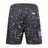 Pistons Pro Standard All Over Splatter Print Shorts in Black and White - Back View