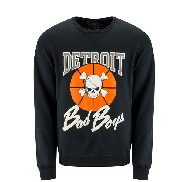 Detroit Bad Boys Crewneck Sweatshirt in Black - Front View
