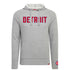 Unisex Sportiqe Detroit Pistons Pullover Hooded Sweatshirt in Gray - Front View