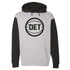 Detroit Pistons DET Logo Pullover Sweatshirt in Gray and Black - Front View