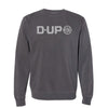 Unisex Detroit Pistons D Up Heavyweight Pigment Dyed Crewneck in Gray - Front View