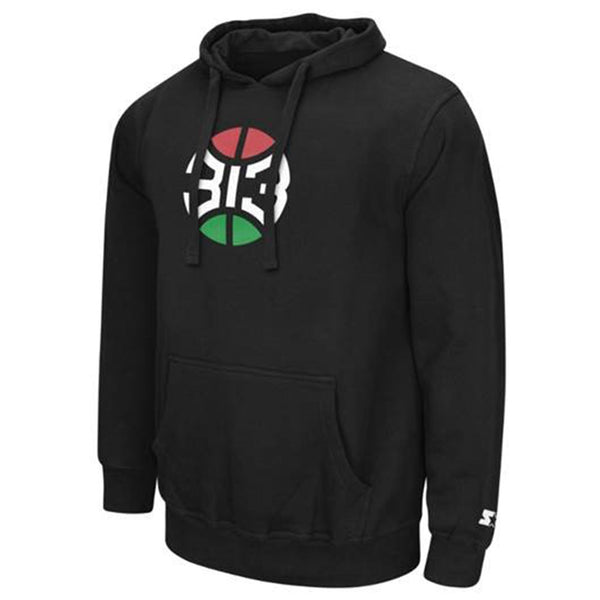 Starter x Ty Mopkins Pistons Black History Month Sweatshirt in Black - Front View