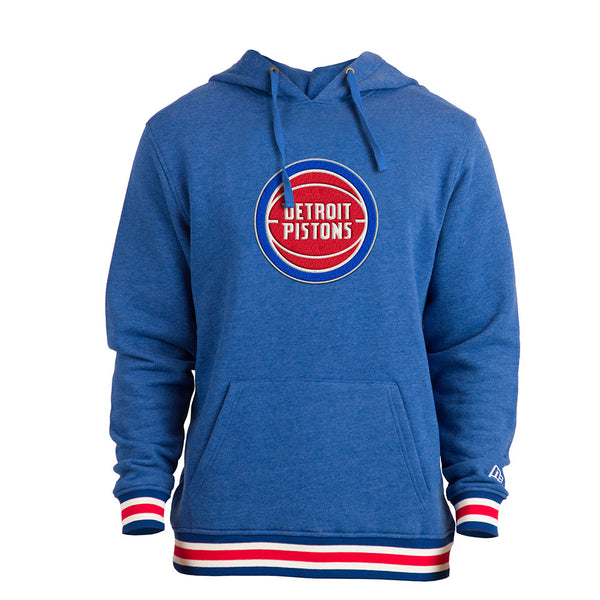 New Era Pistons Team Logo Hooded Sweatshirt in Blue - Front View