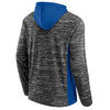 Fanatics Pistons Chiller Fleece Hooded Sweatshirt in Gray and Blue - Back View