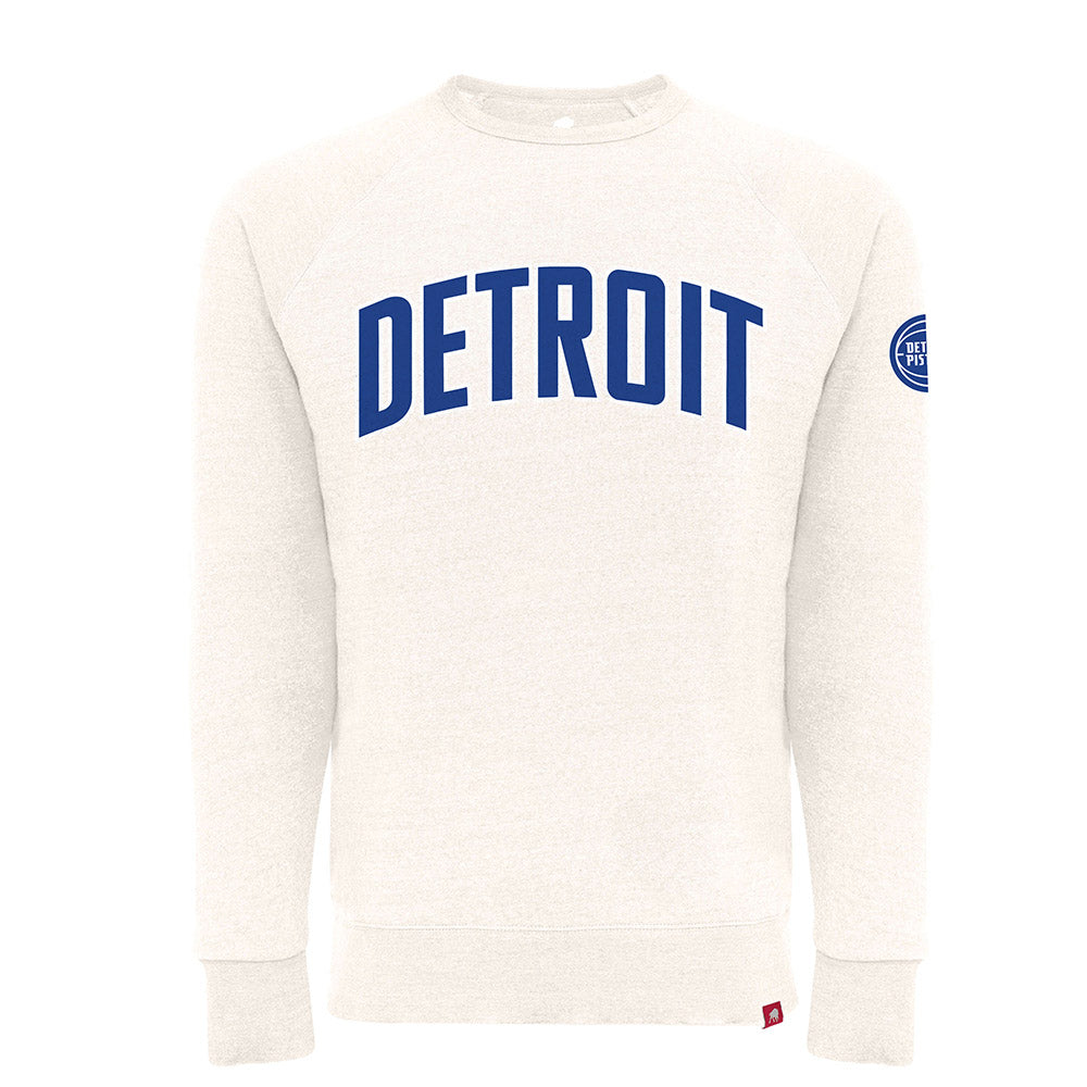 CustomCat Detroit Pistons Gradient Retro NBA Crewneck Sweatshirt White / 5XL