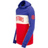 Junk Food Pistons Colorblock Hooded Sweatshirt in Blue, White, and Red - Left View