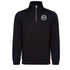 Sportiqe Pistons Fleece Navigator 1/4 Zip Pullover in Black - Front View