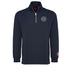Sportiqe Pistons Fleece Navigator 1/4 Zip Pullover in Black - Front View