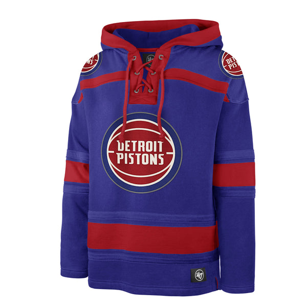 47 Brand Pistons Superior Lacer Pullover Hood in Blue/Red - Front View