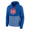 Fanatics Pistons Chiller Fleece Pullover Hood in Blue - Front View