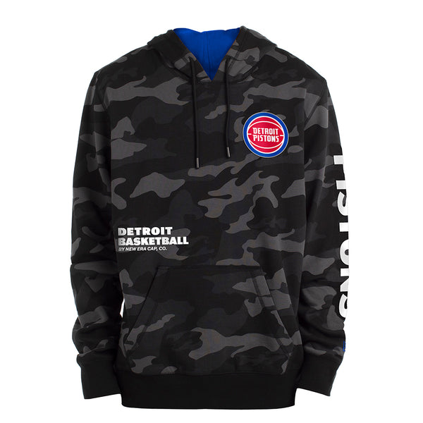New Era Pistons Camo Pullover Hood - Front View