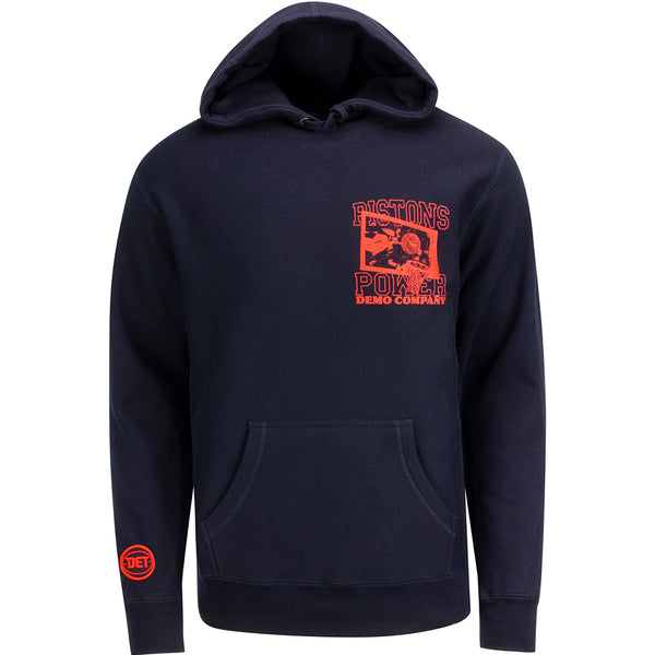 DETail Threads Pistons Garage Power Hooded Sweatshirt in Blue - Front View